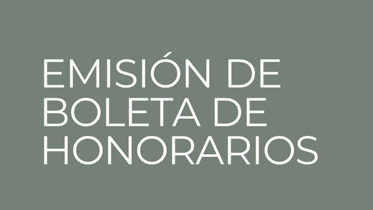 Emisión de Boletas de Honorarios